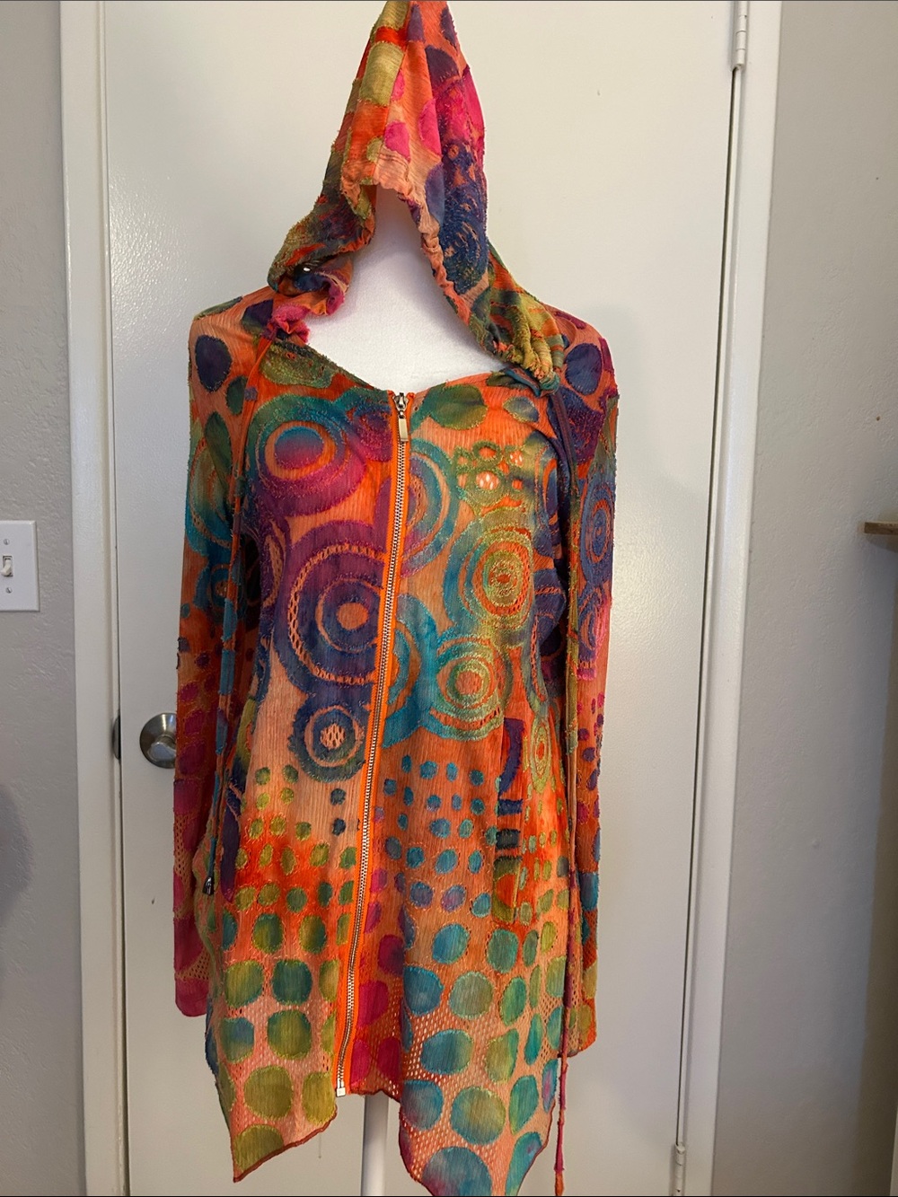 KAMANA  Multicolor Hooded Swim Cover-Up